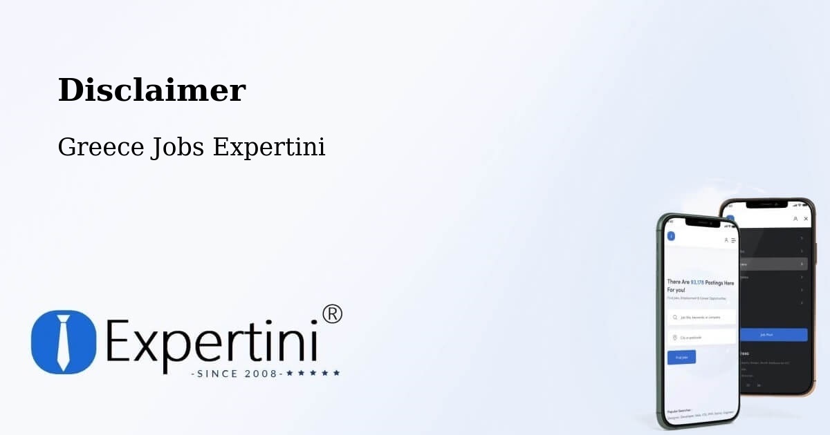 Disclaimer – Moláoi - Greece Jobs Expertini